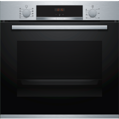 Bosch HBS534BS0B 59.4cm Built In Electric Single Oven with 3D Hot Air - Stainless Steel