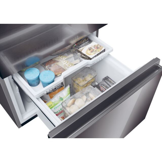 Haier HTW5618EWMP 59.5cm 3D Fridge Freezer - Dark Inox