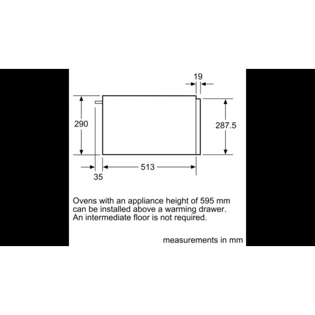 Siemens BI630DNS1B 52 Litres Warming Drawer